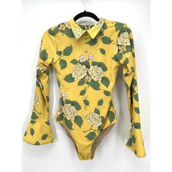 Modcloth Other - High Dive by ModCloth Floral Long Sleeve Swimsuit